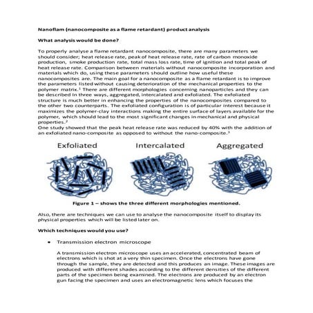 Nanoflam product analysis