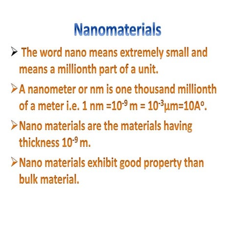 Nanomaterials | PPTX
