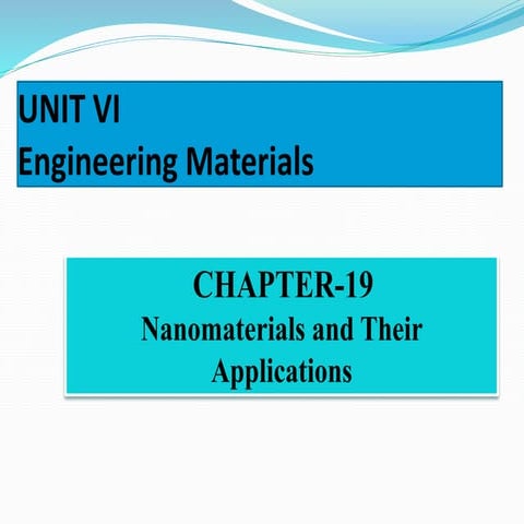 nanomaterials and their applications in life