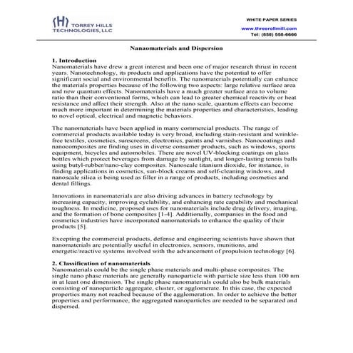 Nanomaterials dispersion