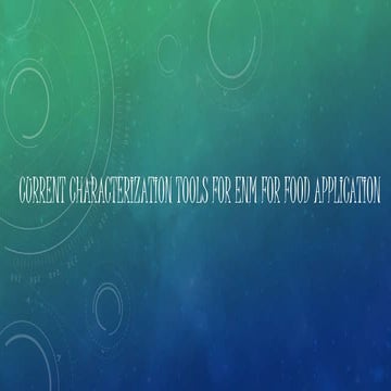 Nanomaterials in food