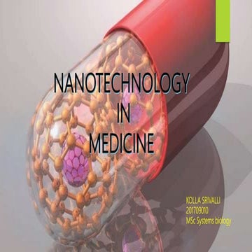 Nanomedicine (nanotechnology in medicine )