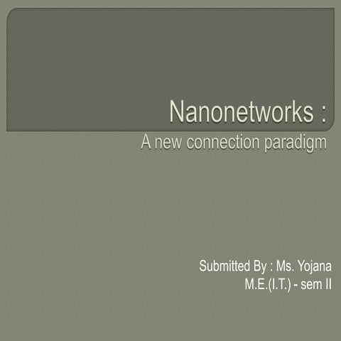 Nanonetworks