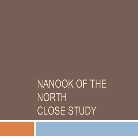 Nanook of the north close study