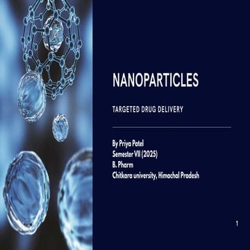 Nanoparticles in Novel drug delivery system