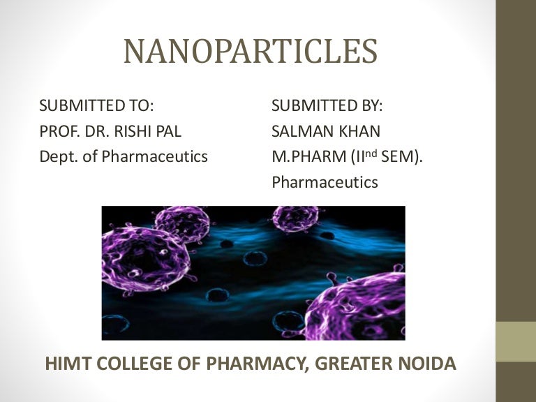 nanoparticles presentation slideshare