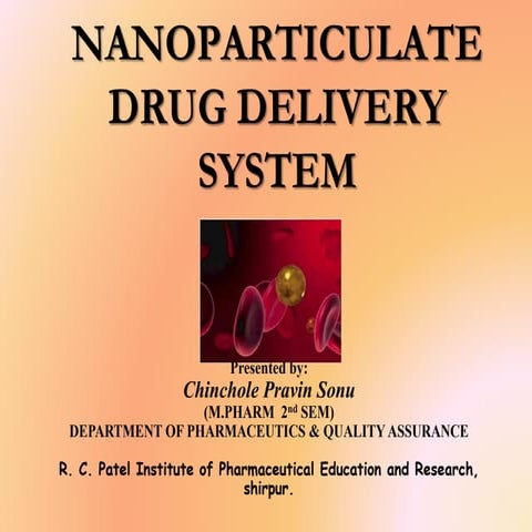 Nanoparticulate drug delivery sysytem 