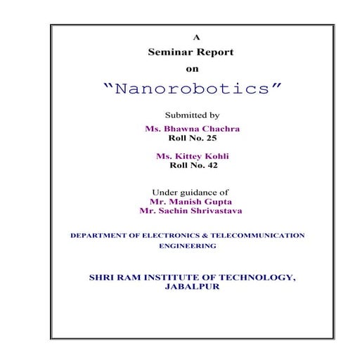 Nanorobotics