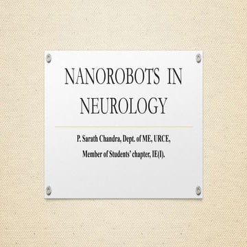 Nanorobotics  in neurology
