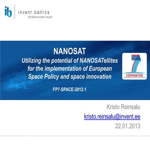 Nanosat general presentation kristo