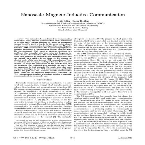 ESTABLISHING A MOLECULAR COMMUNICATION CHANNEL FOR NANO NETWORKS | PDF