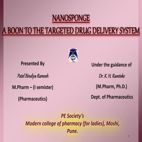 Nanosponge: Versatile Drug Delivery System