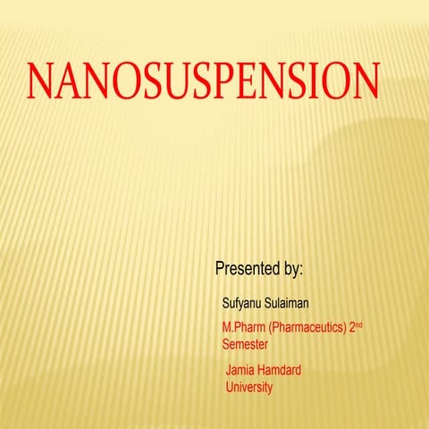 Nanosuspension