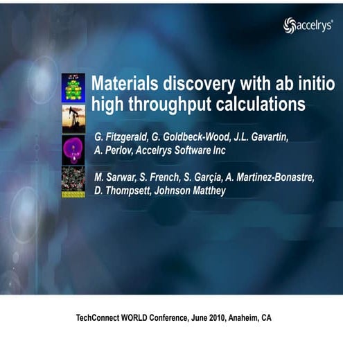 Nanotech2010 High Throughput