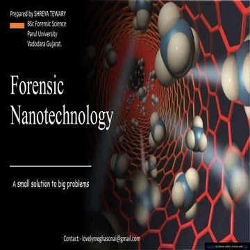 Forensic Nanotechnology