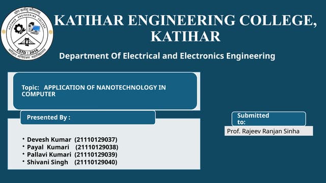 Nanotechnology.pptx NANOMETER TECHNOLOGY
