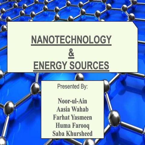 Nanotechnology as Energy Source