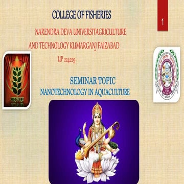 Nanotechnology in aquaculture ppt