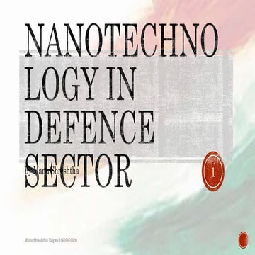 Nanotechnology in Defence Sector
