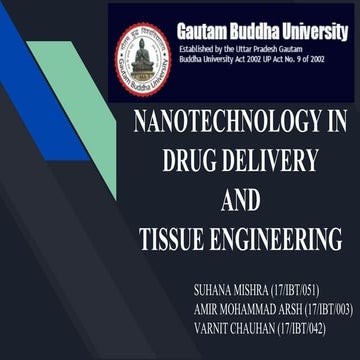 Nanotechnology in drug delivery | PPTX