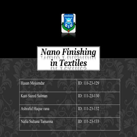 Nanotechnology in textile