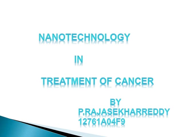 Nanoparticles in diagnostics and therapy | PPTX