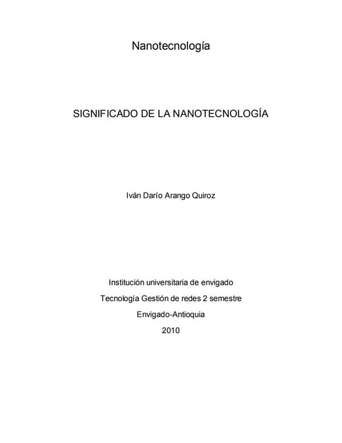 Nanotecnología