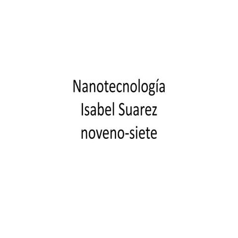 Nanotecnología