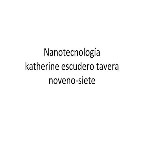 Nanotecnología