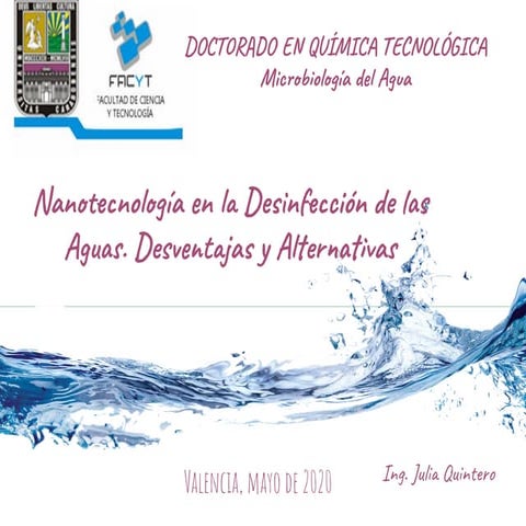 Nanotecnología una alternativa para el tratamiento de aguas residuales ...