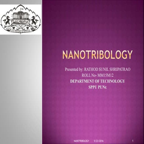 Nanotribology