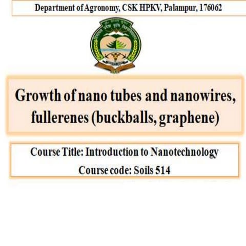Growth nanotubes, nanowires and fullerens.pptx