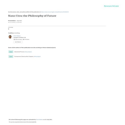 Nano ureathephilosophyoffuture