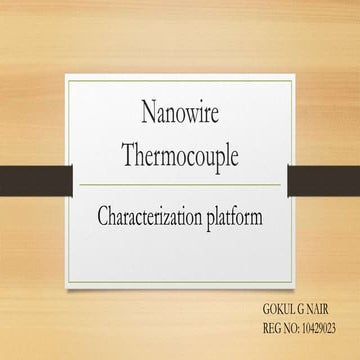 Nanowire thermocouple 