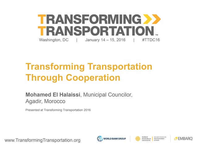 Transforming Transportation Through Cooperation - Transforming Transportation...