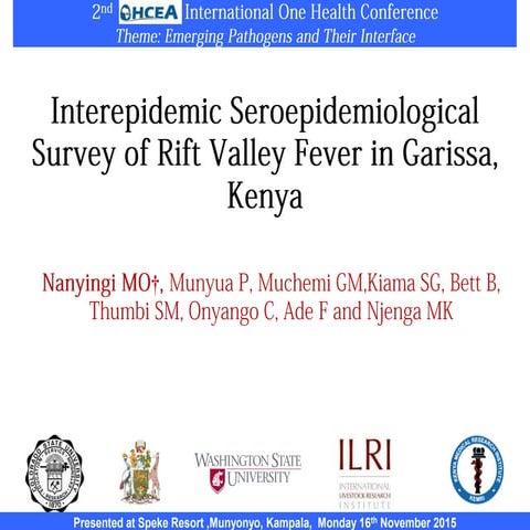 Interepidemic Seroepidemiological Survey of Rift Valley Fever in Garissa, Kenya