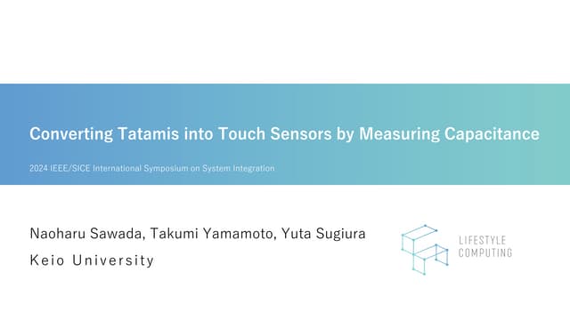 Converting Tatamis into Touch Sensors by Measuring Capacitance