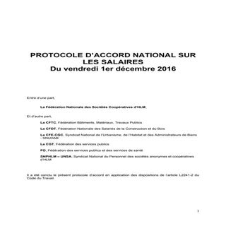 Fixation du salaire minima du perso...