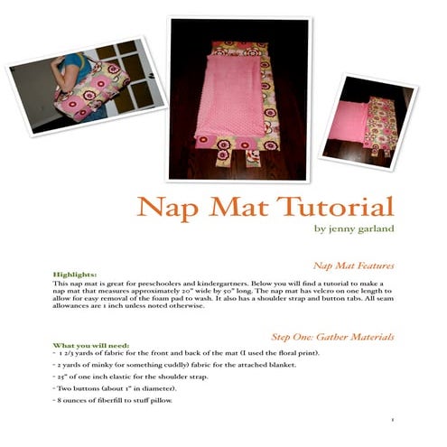 Nap Mat Tutorial
