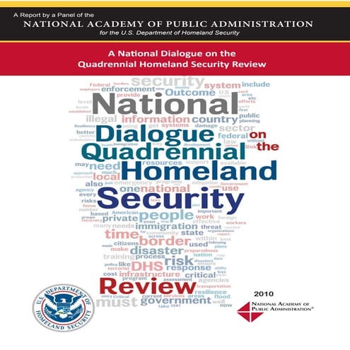 A National Dialogue On The Quadrennial Homeland Security Review: Final Report