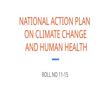 National Programme on Climate Change and Human Health National ...