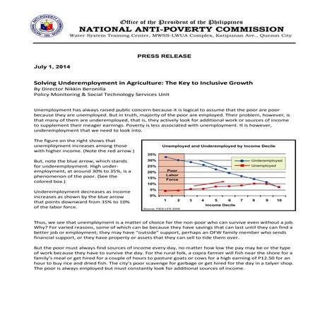 Solving Underemployment Is Key to Inclusive Growth