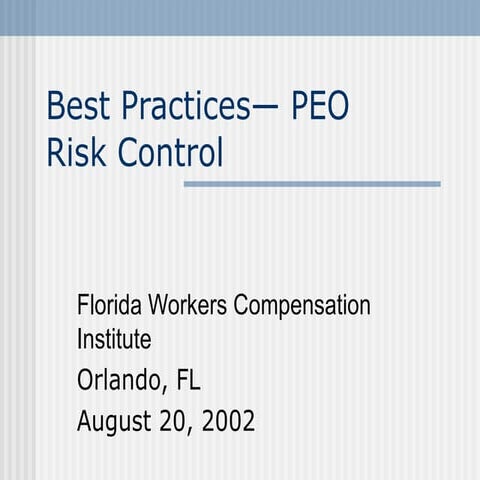 Napeo Loss Prevention Presentation