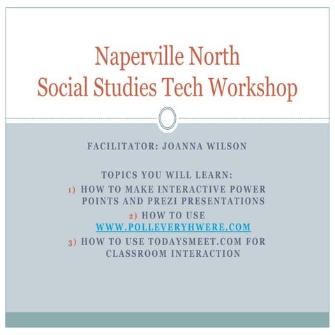 Naperville north tech workshop day 1