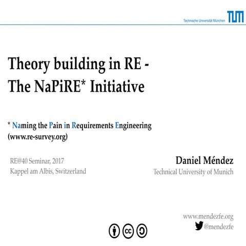 Theory Building in RE - The NaPiRE Initiative