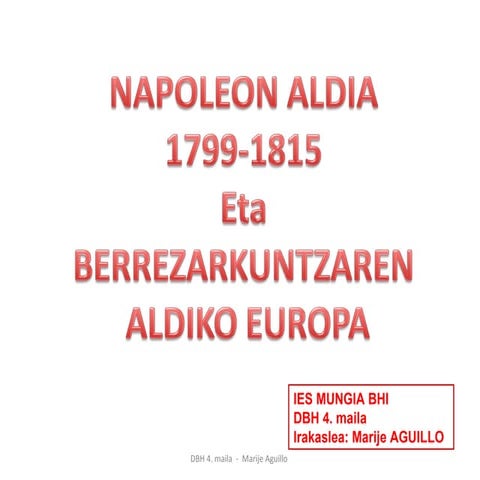 Napoleon, Berrezarkuntza eta Iraultza Liberalak