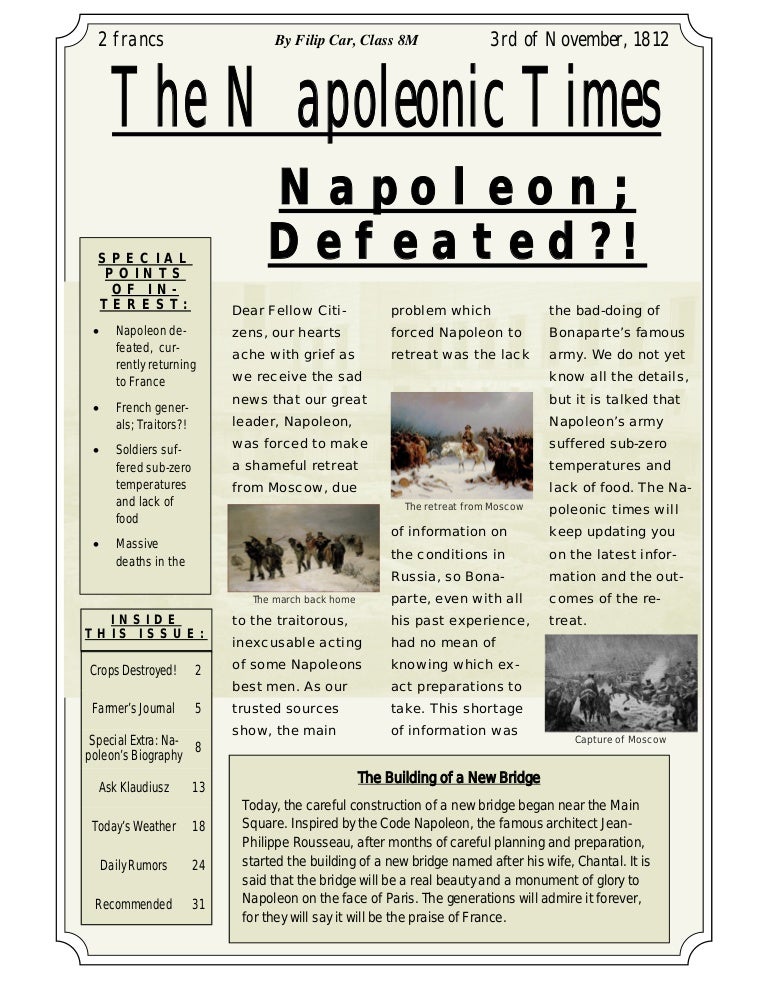 Napoleon Newspaper
