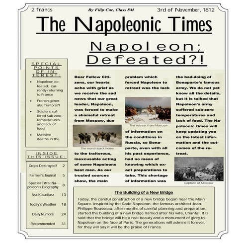 Napoleon Newspaper
