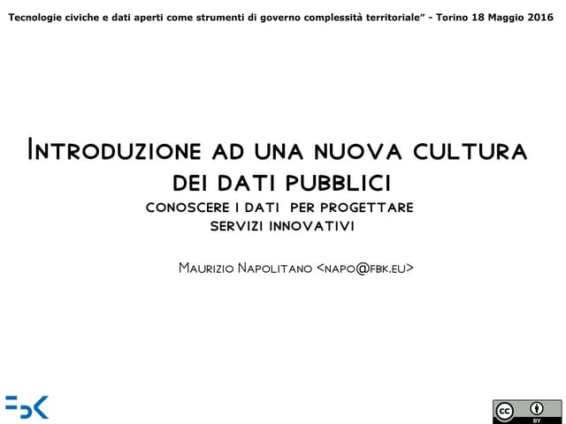una cultura dei dati pubblici