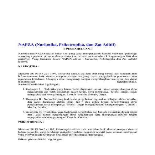 Jenis Jenis Napza | PPT